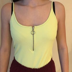 Topshop Neon Green Bodysuit